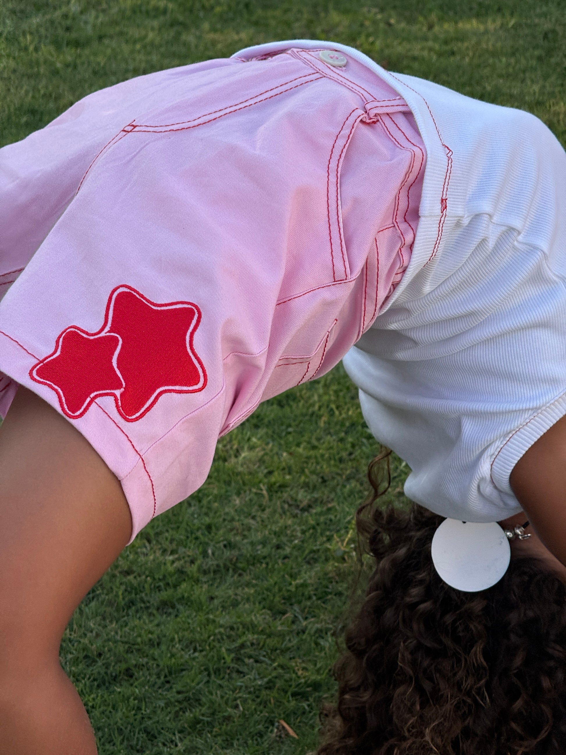 Pink Lucky Star Shorts