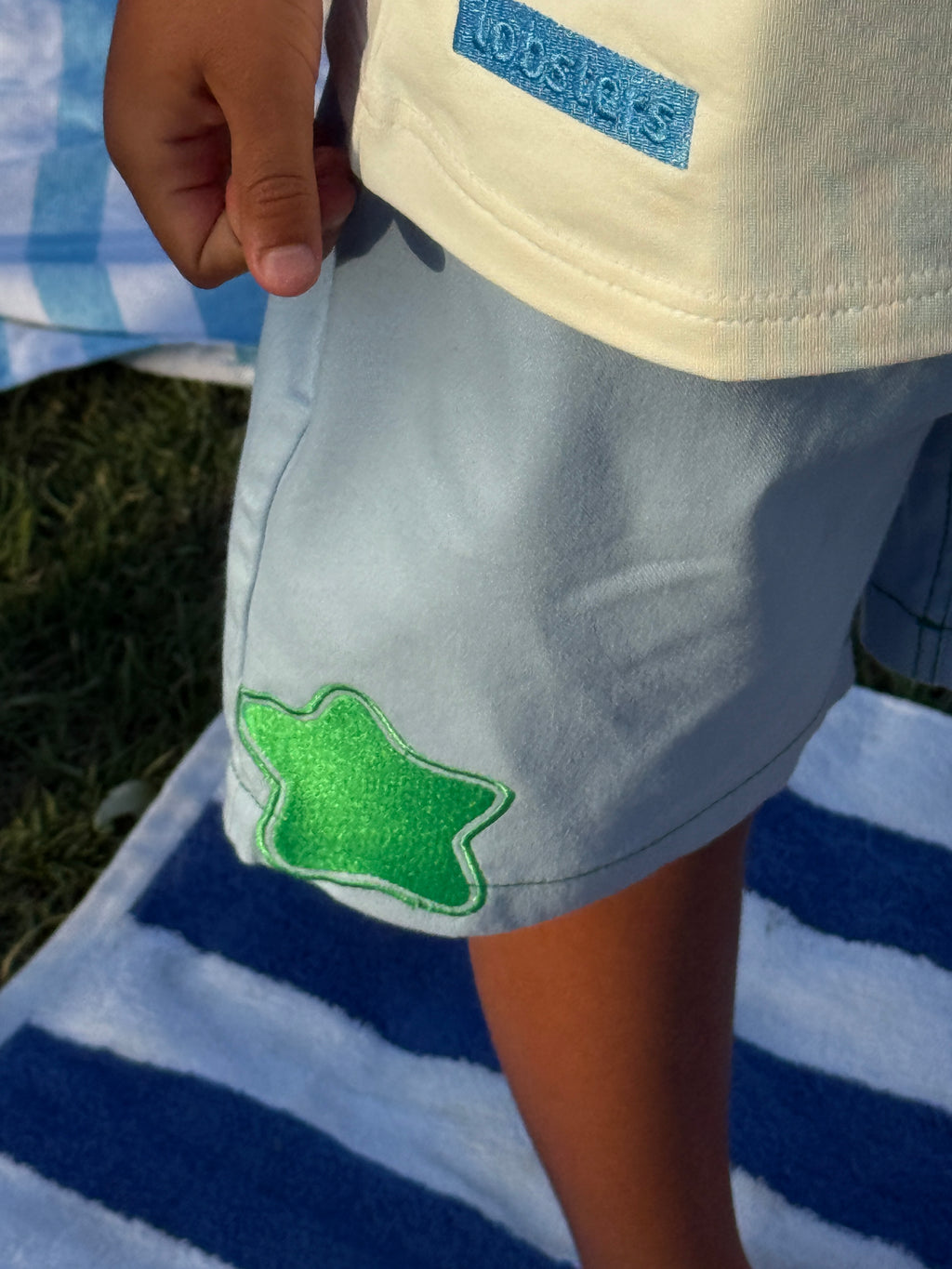 Blue Lucky Star Shorts