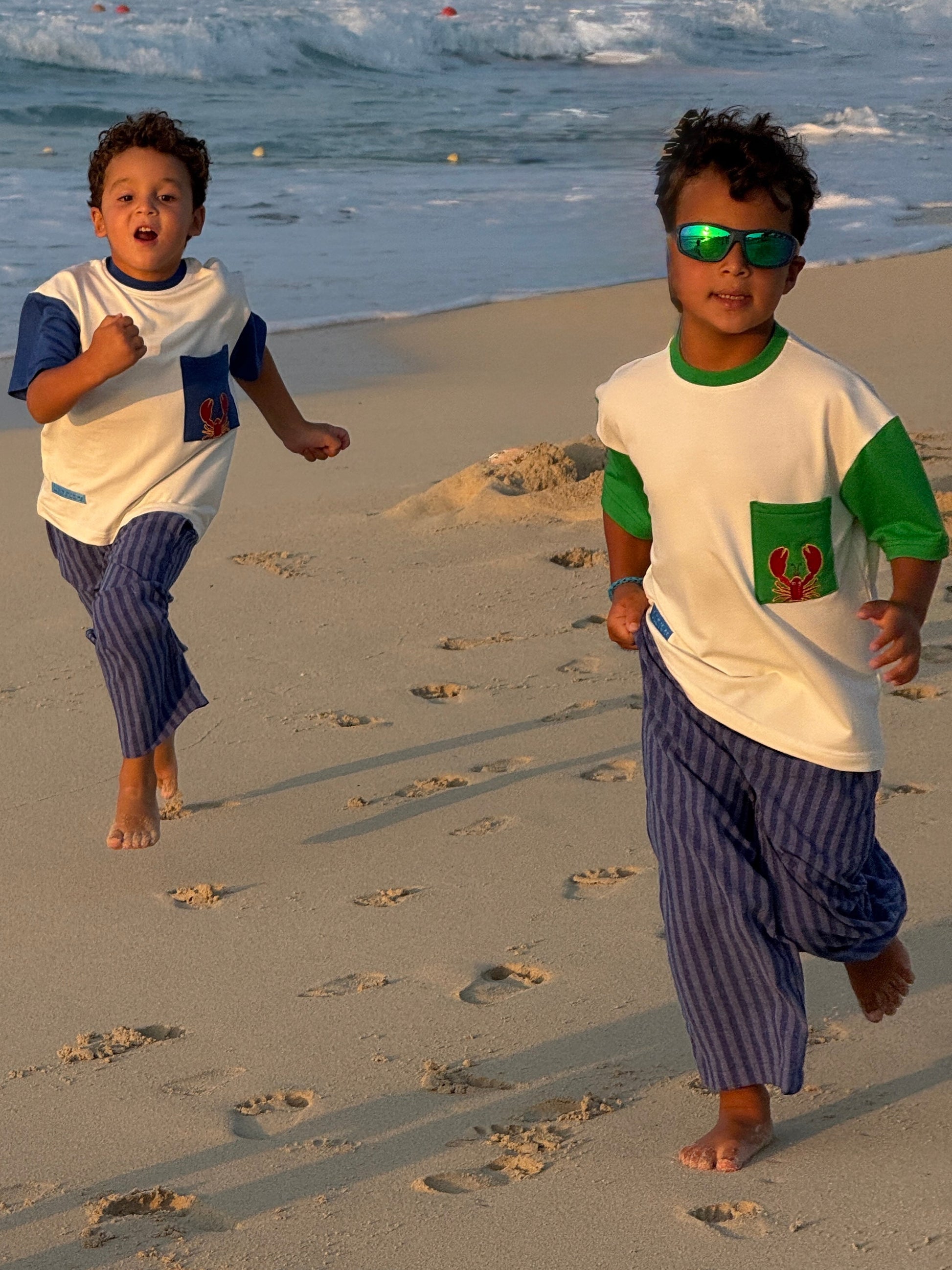 Blue Play-lines Pants