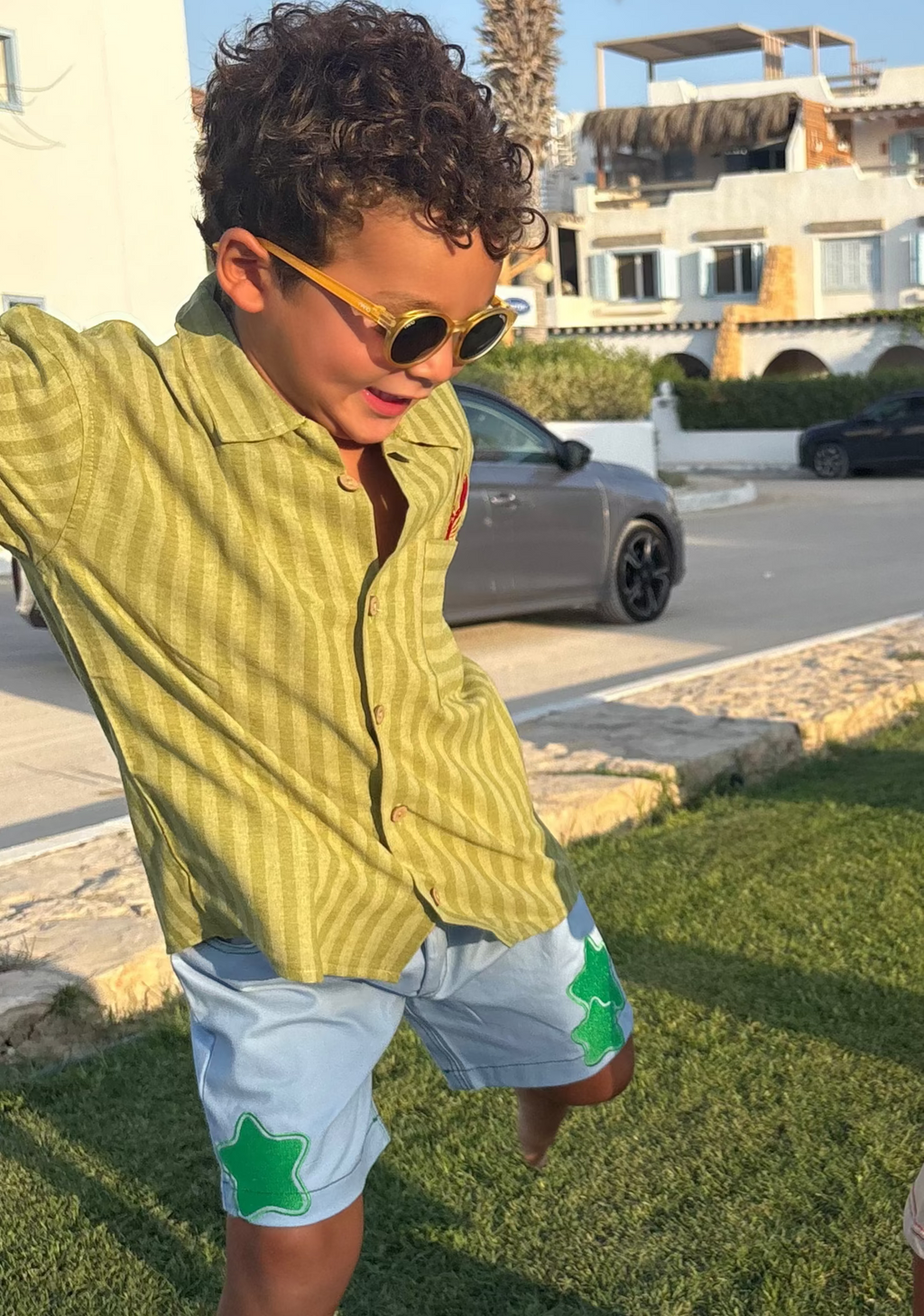 Blue Lucky Star Shorts