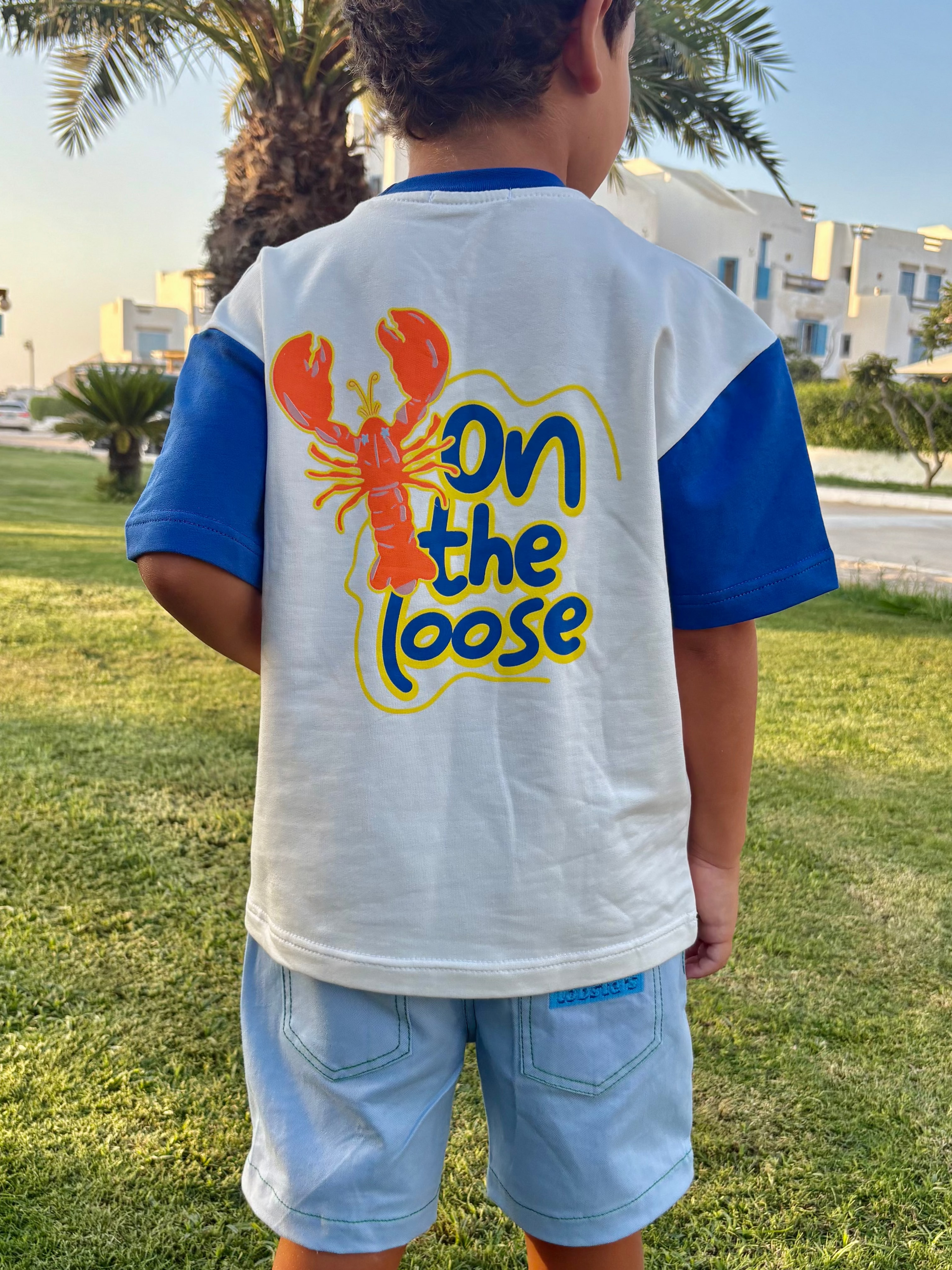 Blue Runaway Lobster Tee