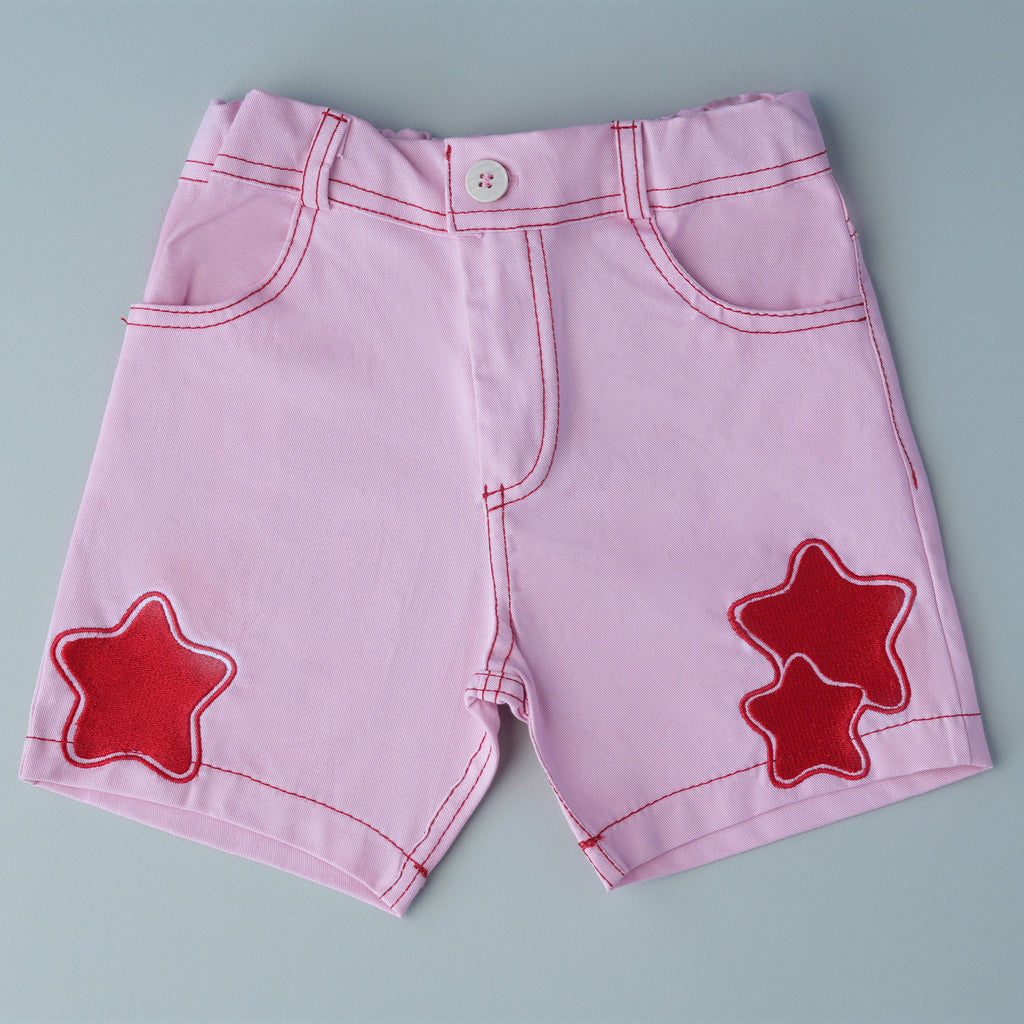 Pink Lucky Star Shorts