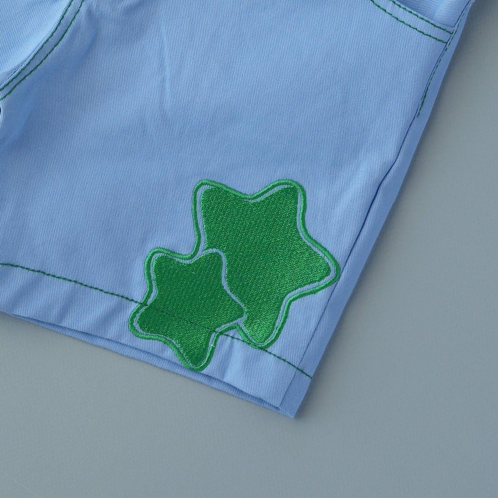Blue Lucky Star Shorts